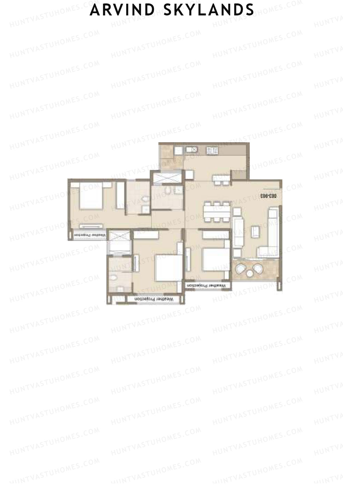 Arvind Skylands Block B Unit 1 Floor Plan