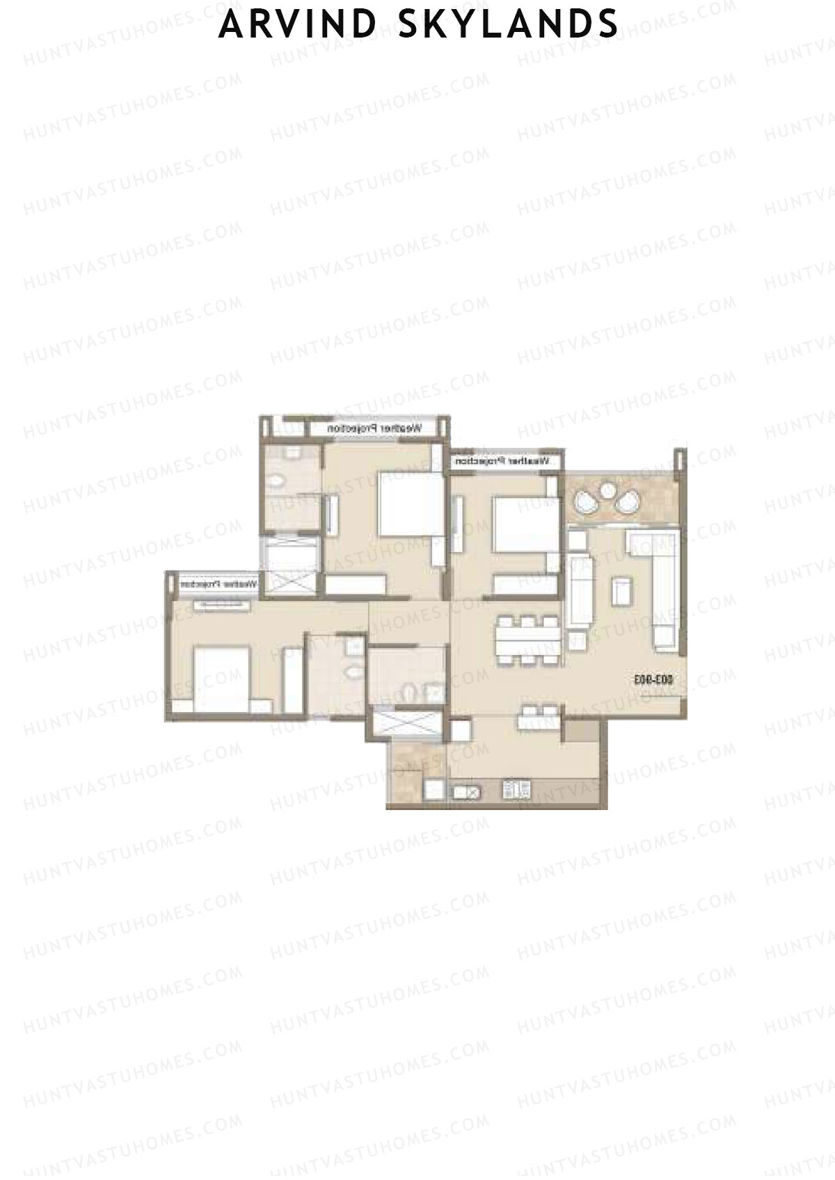 Arvind Skylands Block B Unit 2 Floor Plan