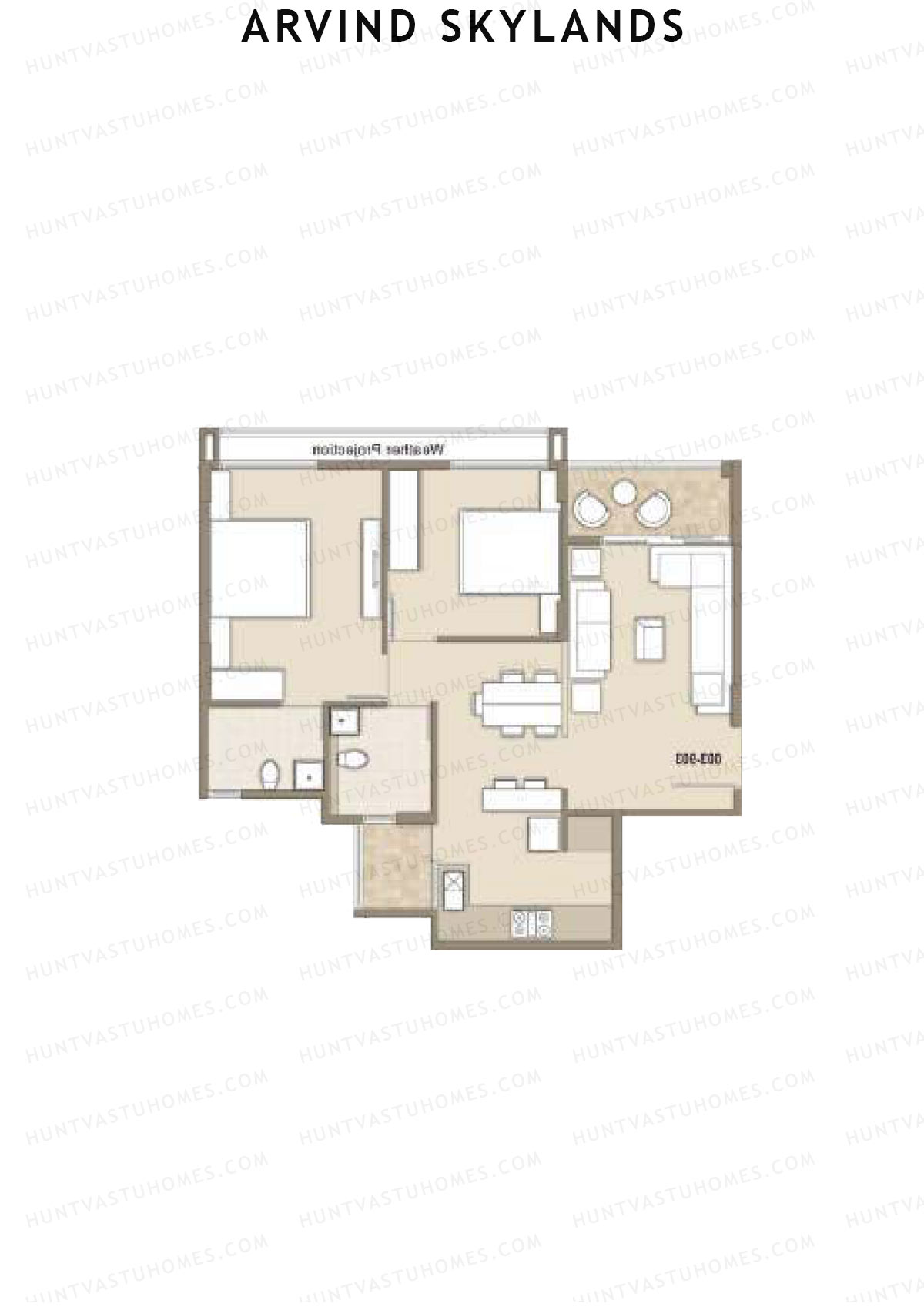 Arvind Skylands Block C Unit 2 Floor Plan