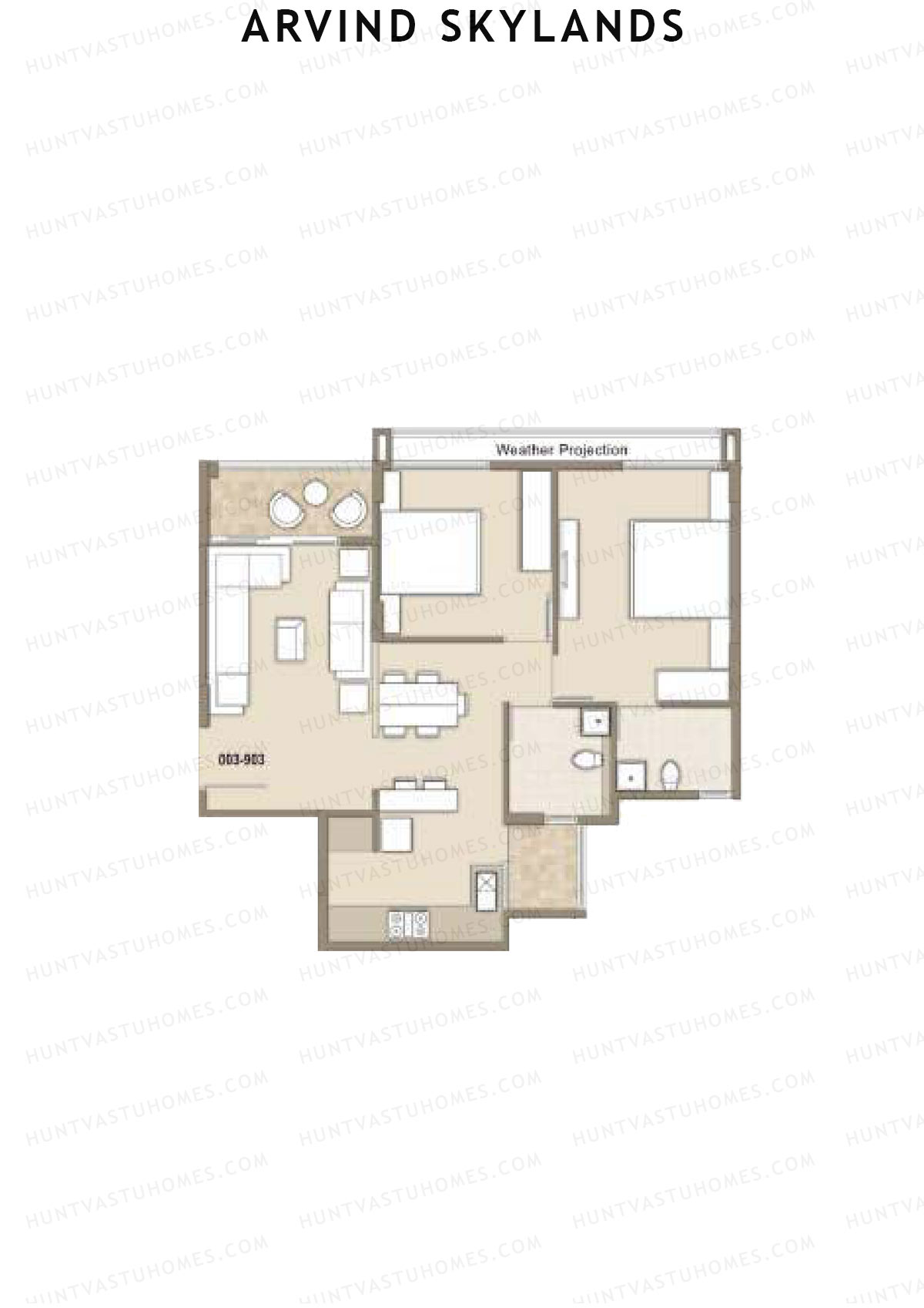 Arvind Skylands Block G Unit 1 Floor Plan