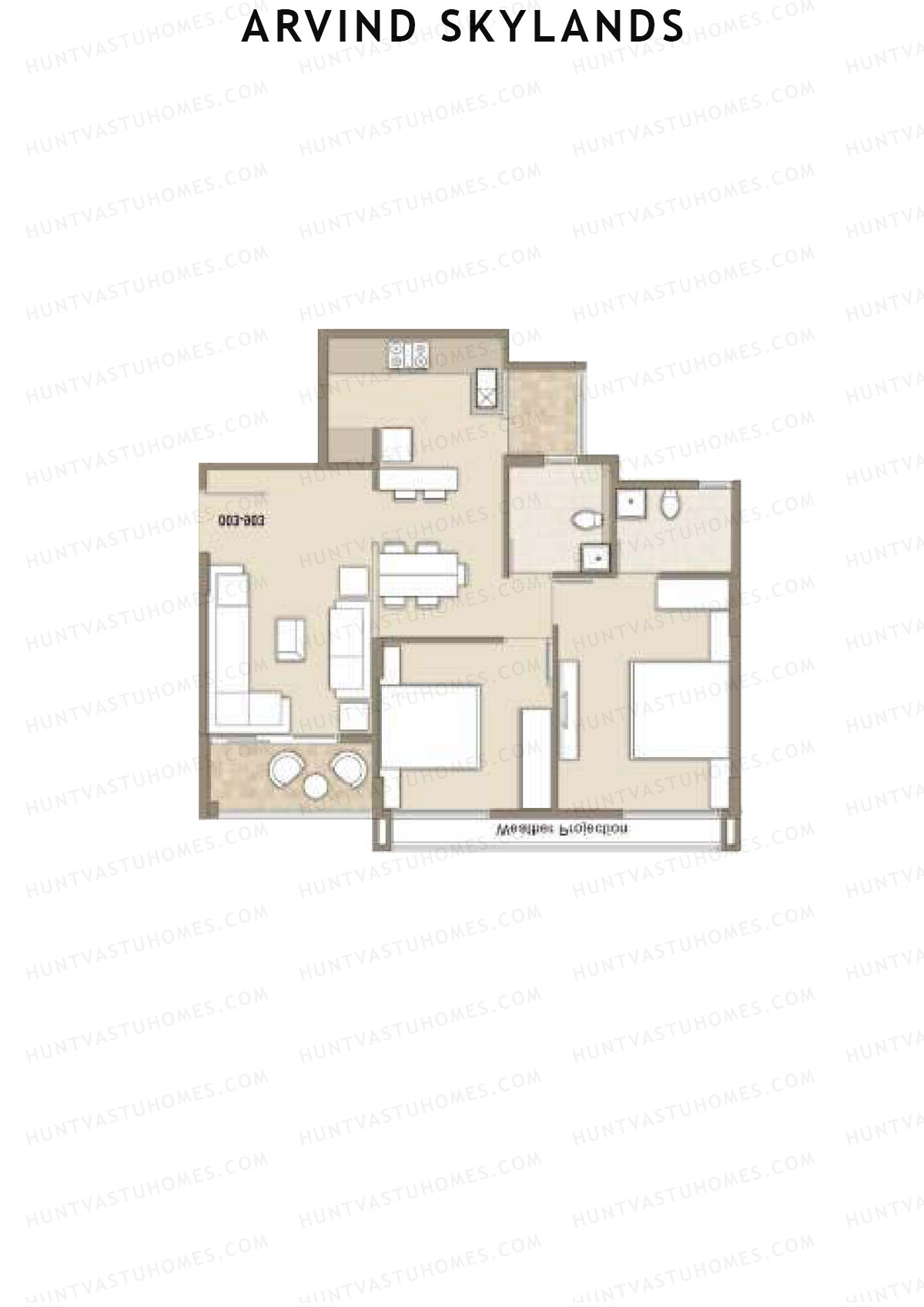 Arvind Skylands Block H Unit 2 Floor Plan