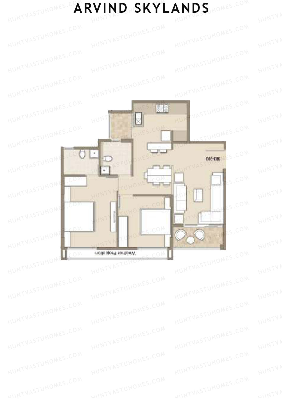 Arvind Skylands Block H Unit 3 Floor Plan