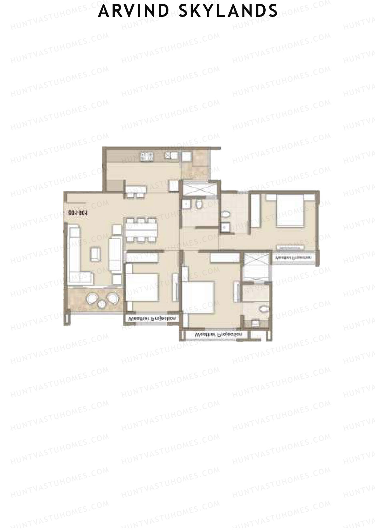 Arvind Skylands Block J Unit 2 Floor Plan