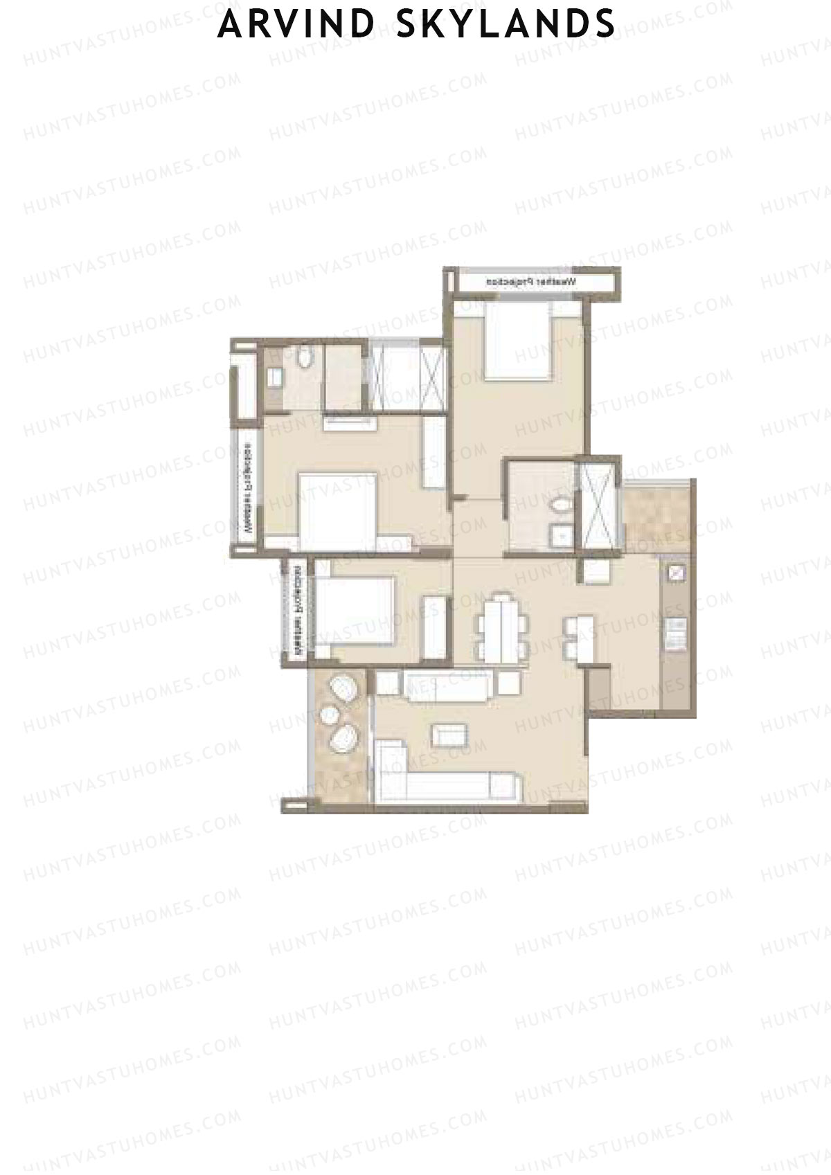 Arvind Skylands Block K Unit 1 Floor Plan