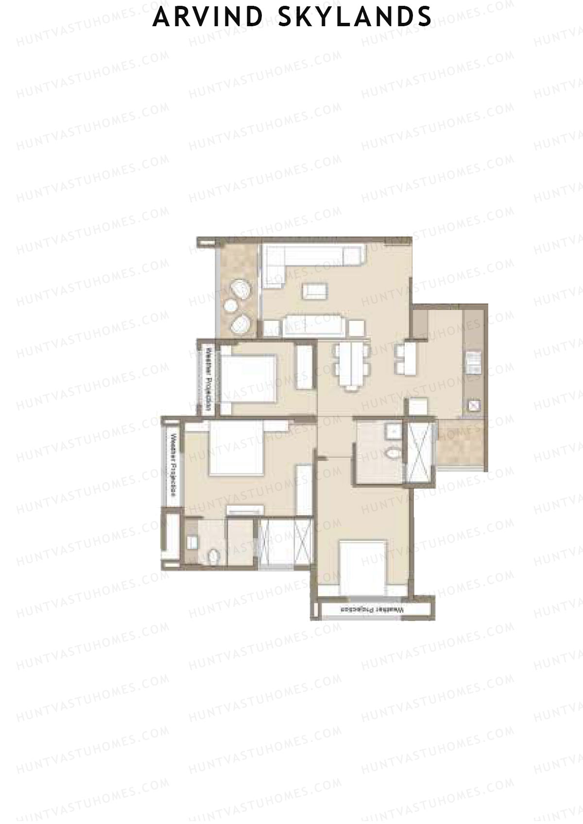 Arvind Skylands Block K Unit 4 Floor Plan