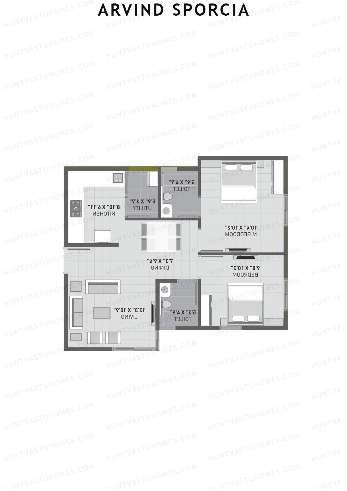 Arvind Sporcia Block A Unit 1 Floor Plan