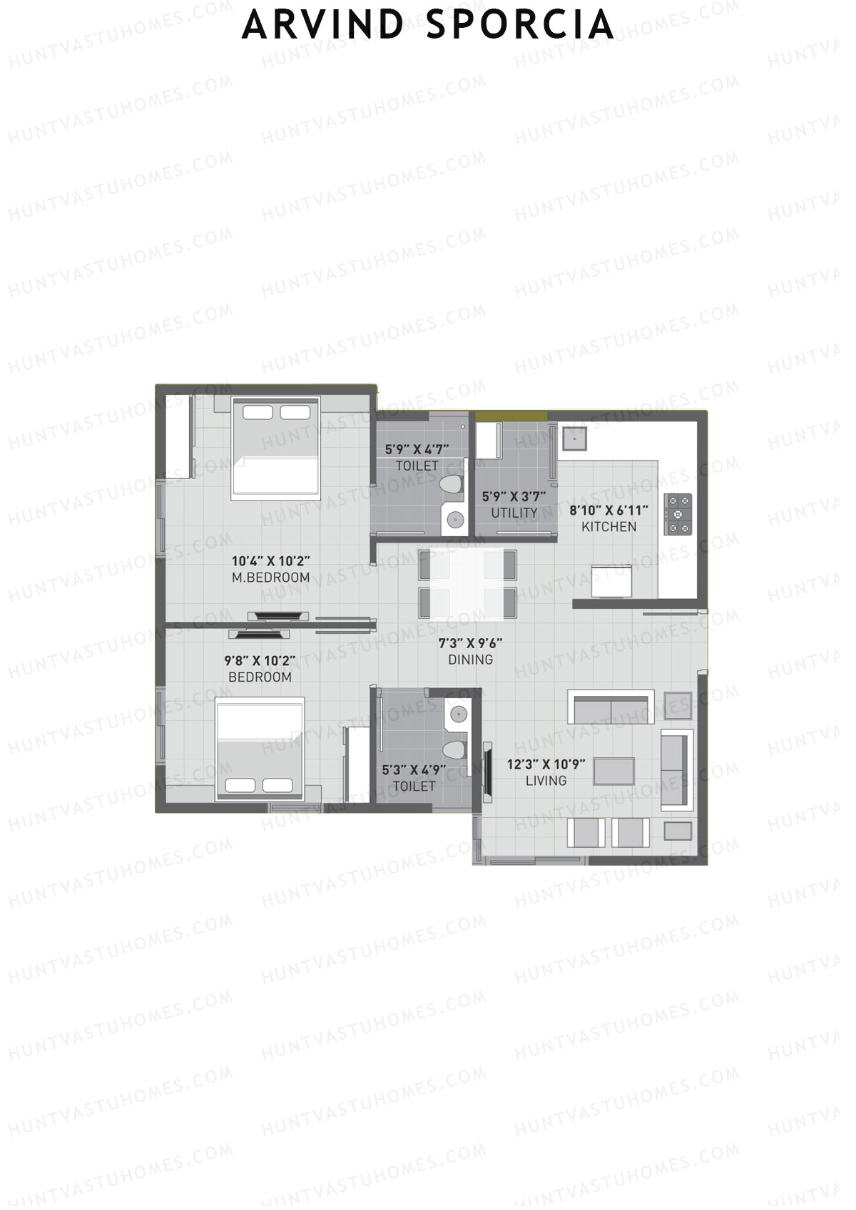 Arvind Sporcia Block A Unit 2 Floor Plan