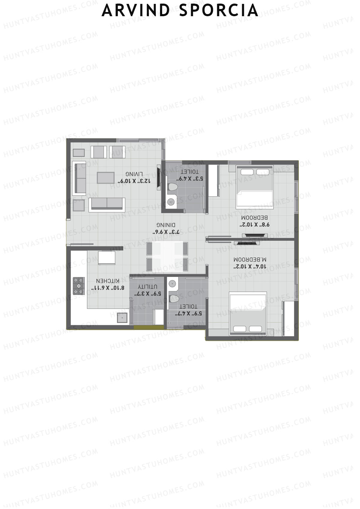 Arvind Sporcia Block A Unit 3 Floor Plan