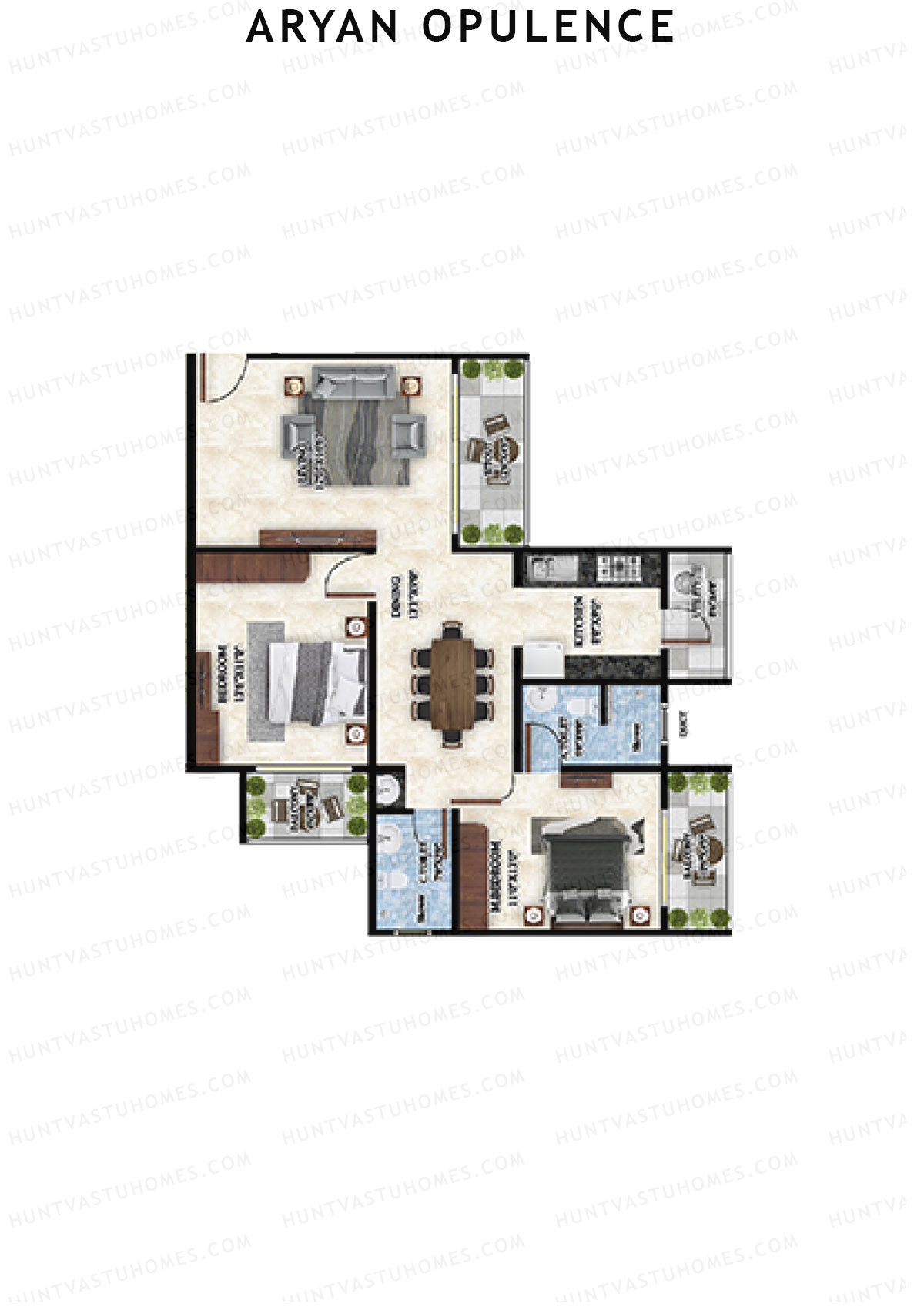 Aryan Opulence Wing A Unit 4 Floor Plan