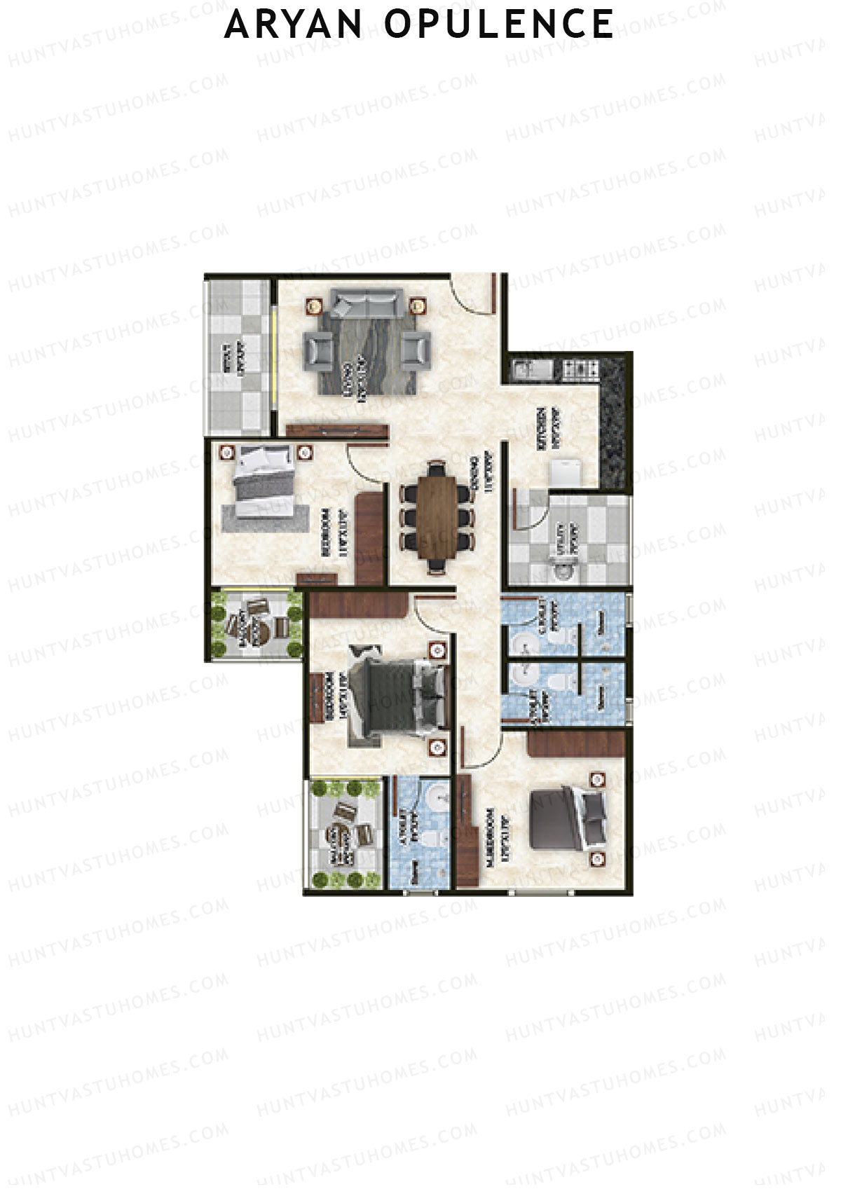 Aryan Opulence Wing A Unit 6 Floor Plan