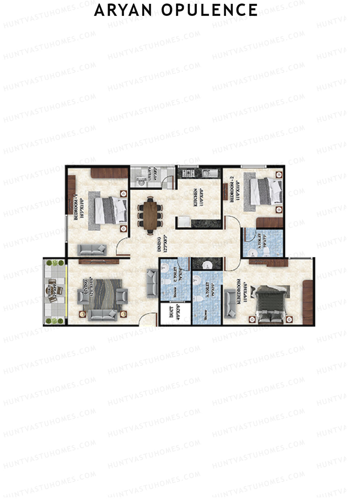 Aryan Opulence Wing C Unit 1 Floor Plan