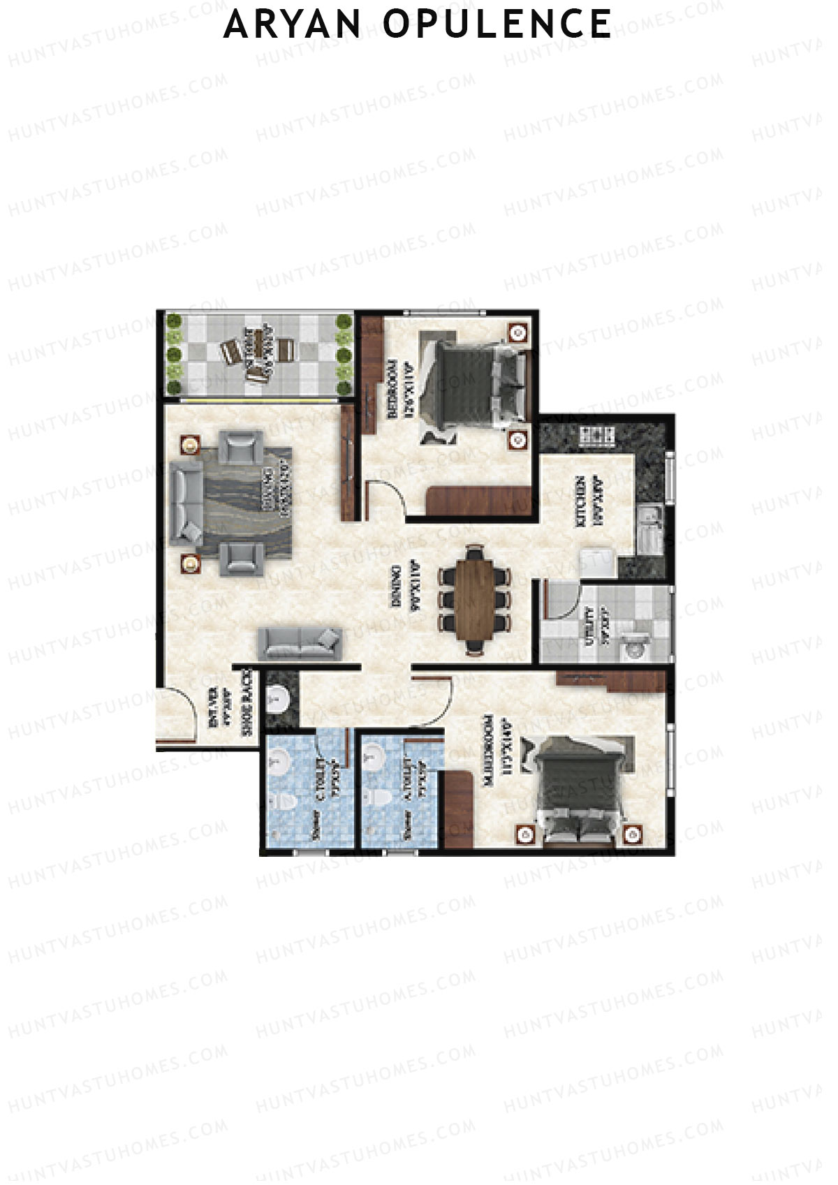 Aryan Opulence Wing C Unit 2 Floor Plan