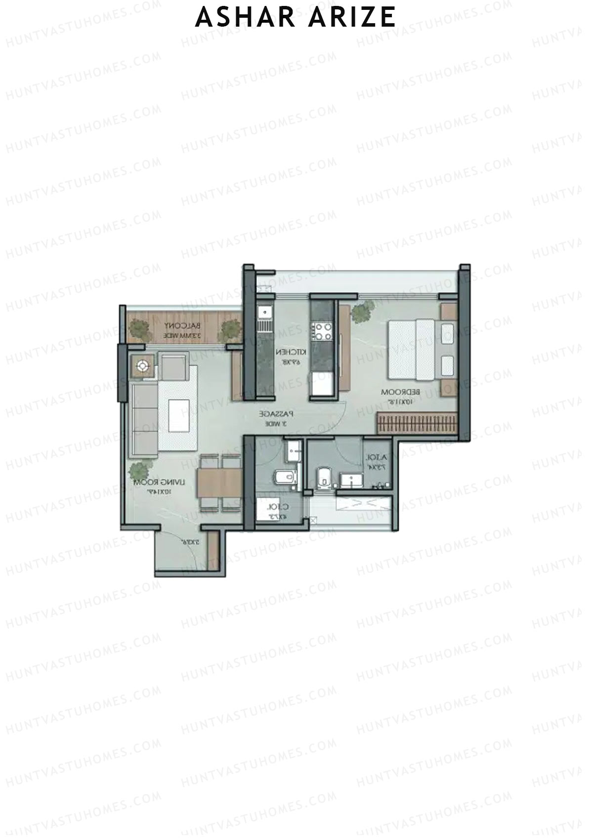 Ashar Arize Wing B Unit 6 Floor Plan