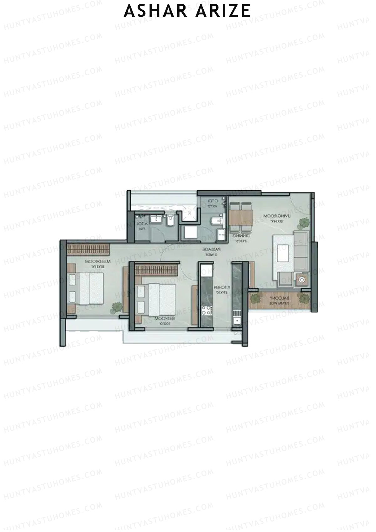 Ashar Arize Wing C Unit 1 Floor Plan