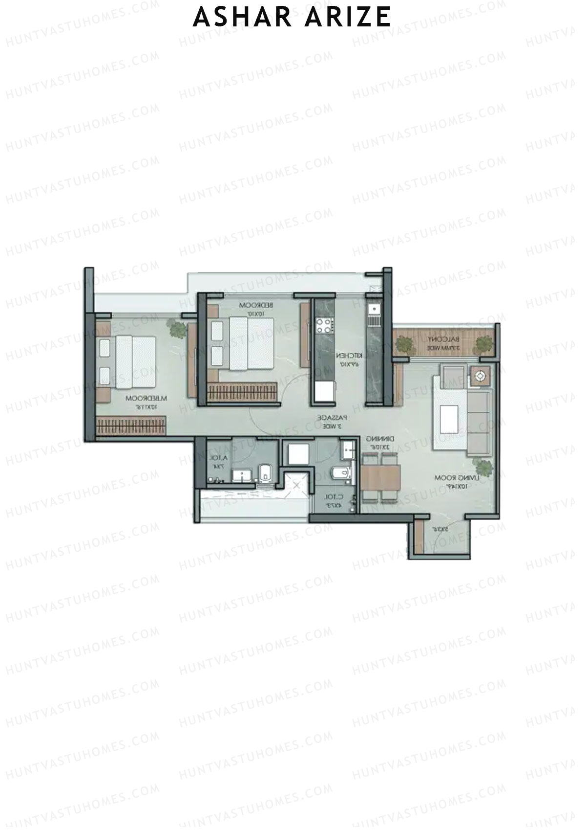 Ashar Arize Wing C Unit 2 Floor Plan