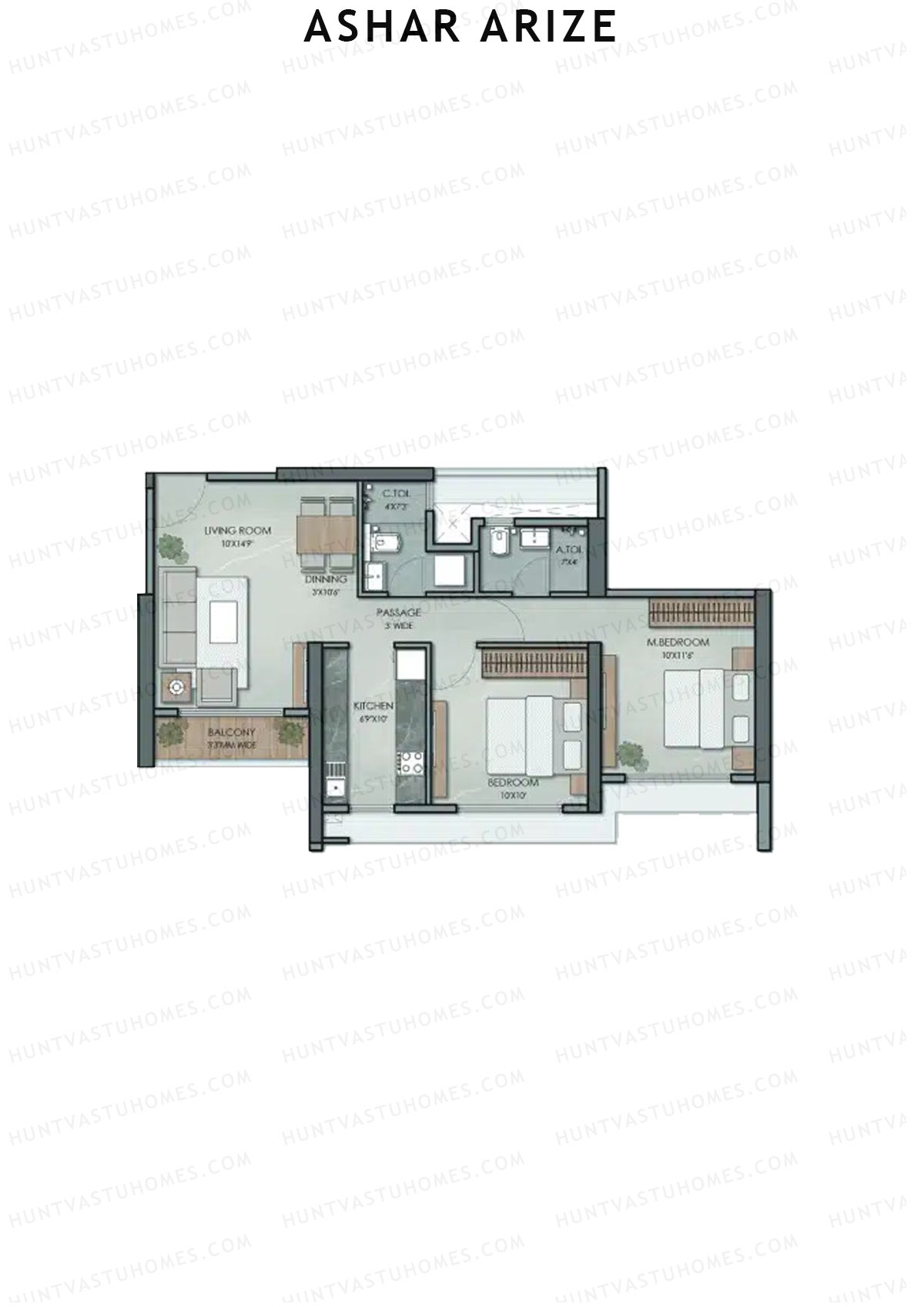Ashar Arize Wing C Unit 6 Floor Plan