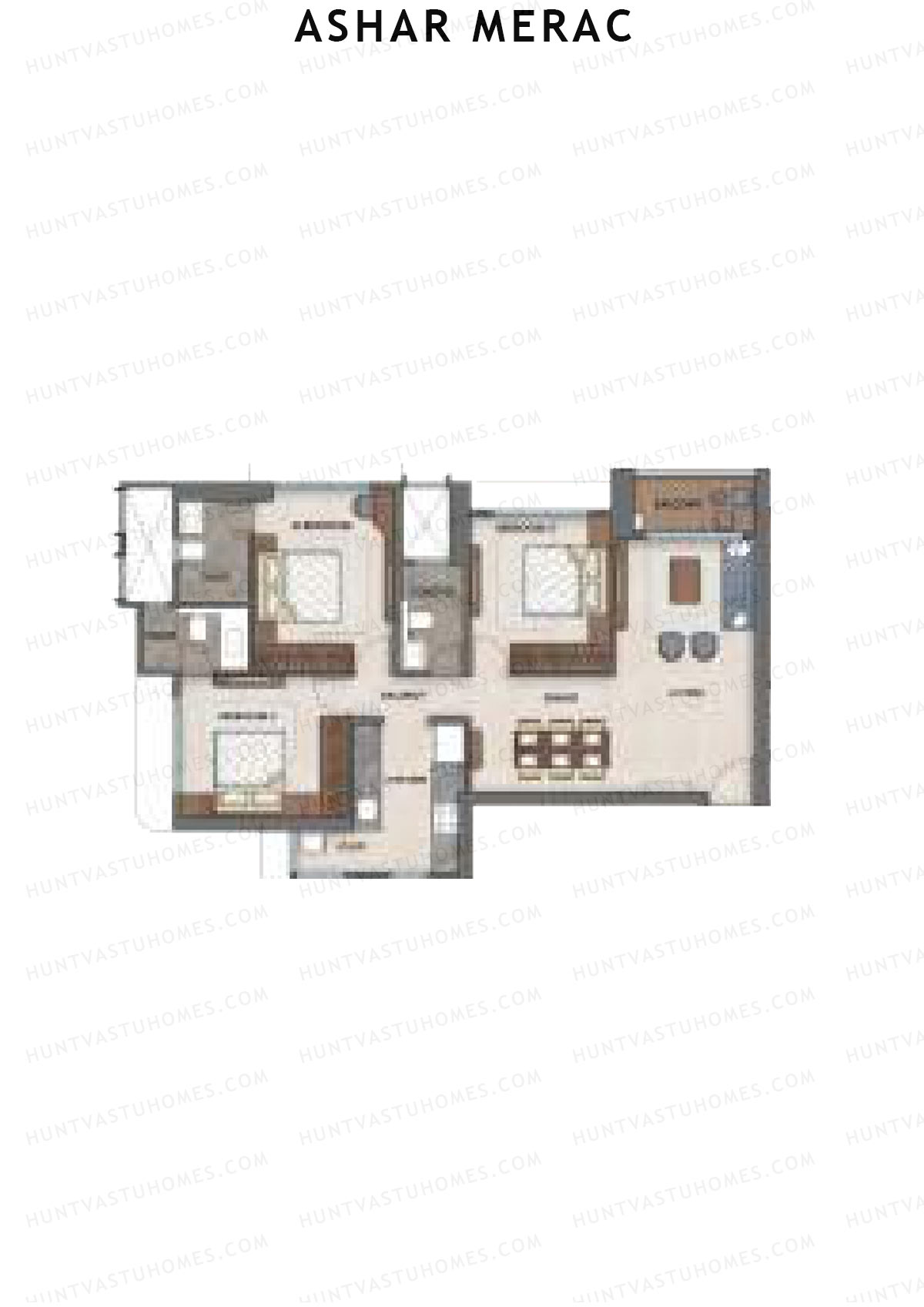 Ashar Merac Serene A Unit 1 Floor Plan