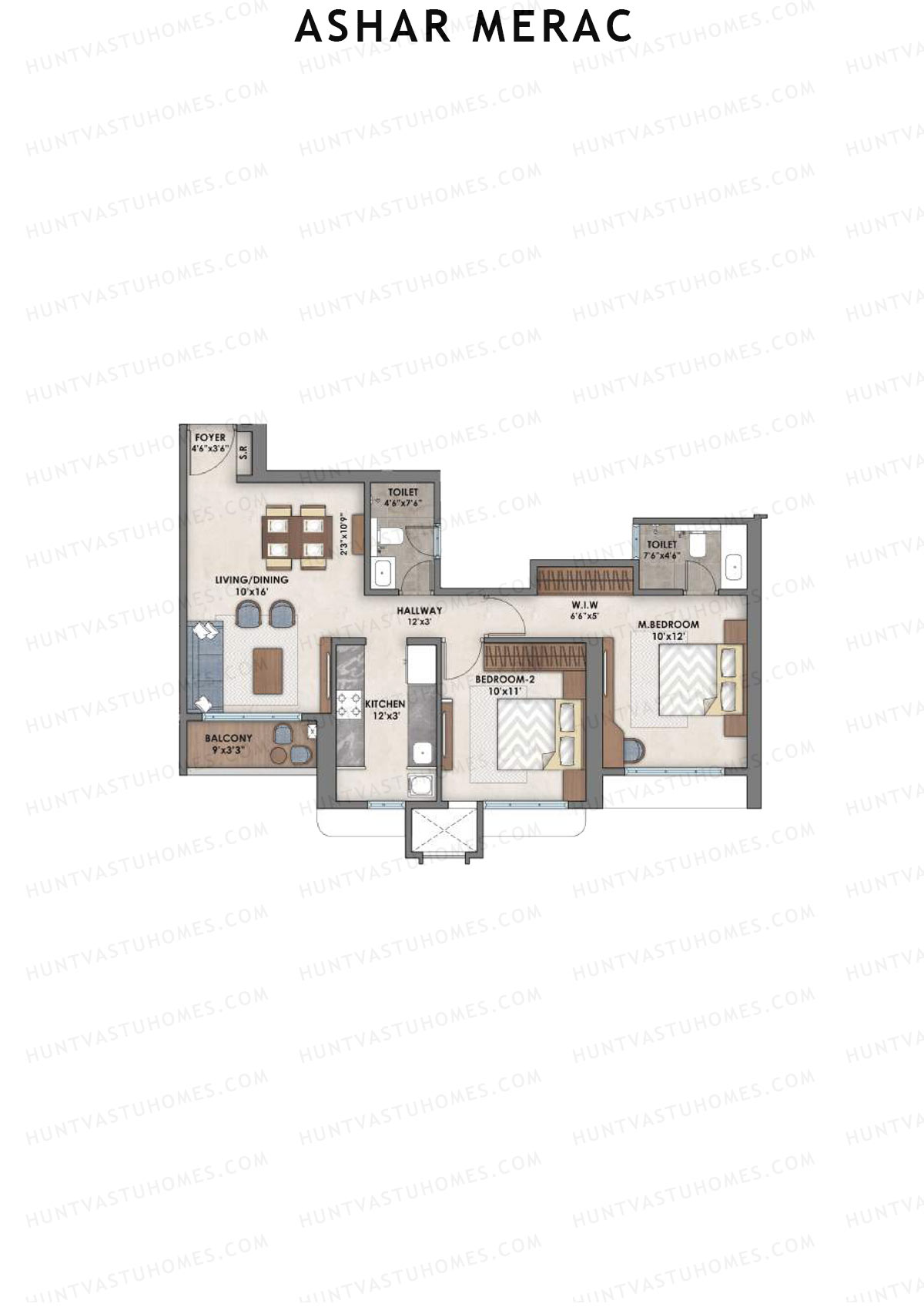 Ashar Merac Serene A Unit 5 Floor Plan