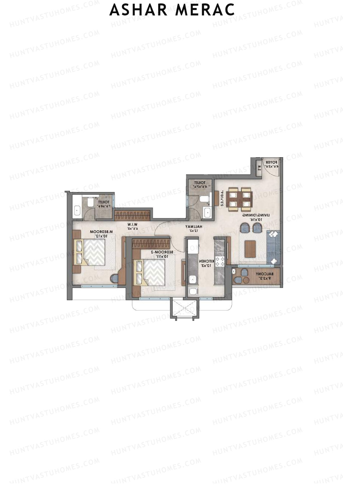 Ashar Merac Serene A Unit 6 Floor Plan