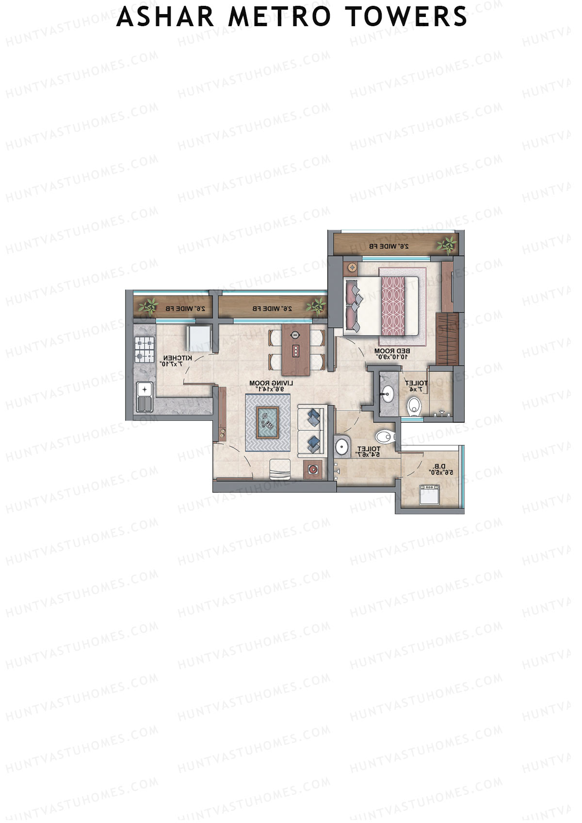 Ashar Metro Towers Wing C Unit 5 Floor Plan