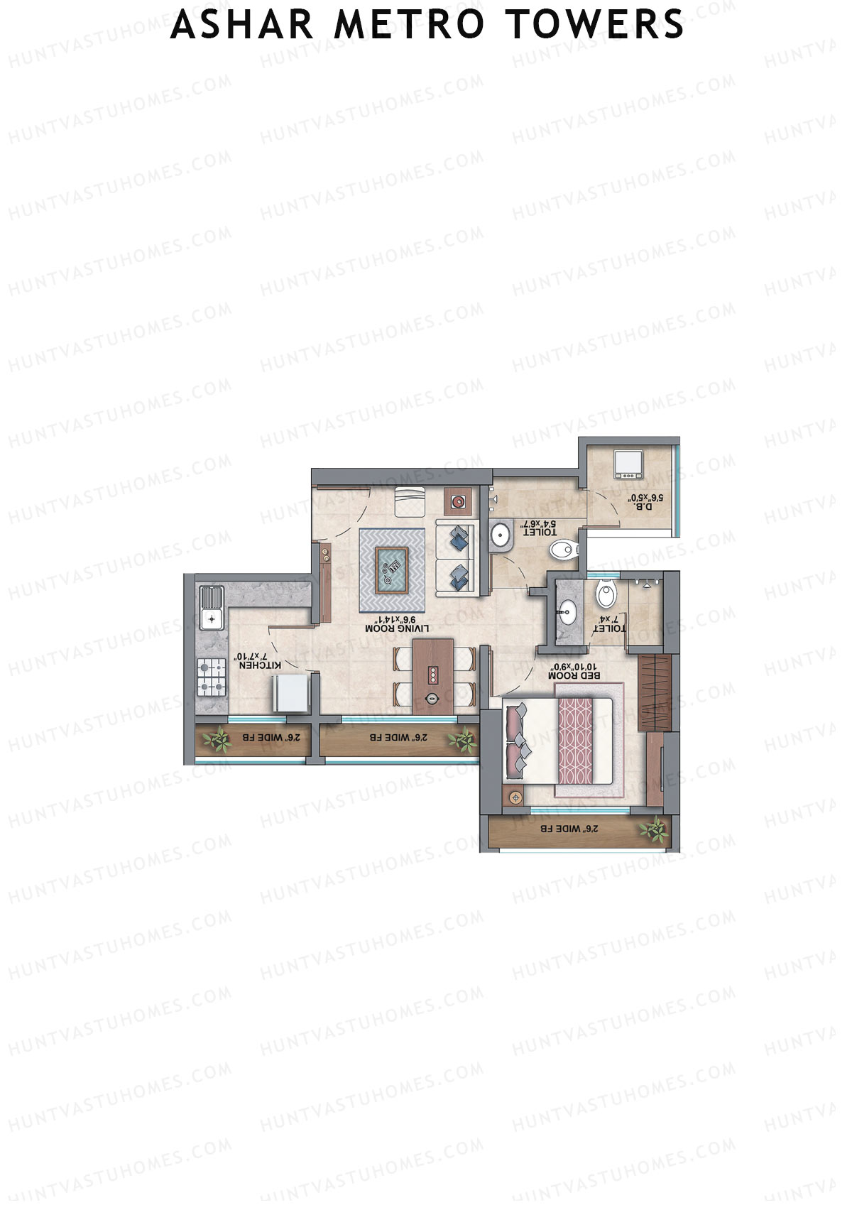 Ashar Metro Towers Wing C Unit 6 Floor Plan