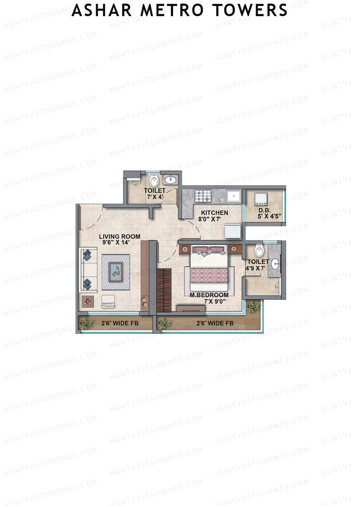 Ashar Metro Towers Wing C Unit 7 Floor Plan