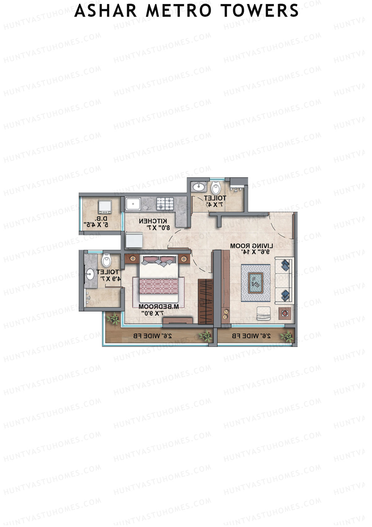 Ashar Metro Towers Wing C Unit 8 Floor Plan