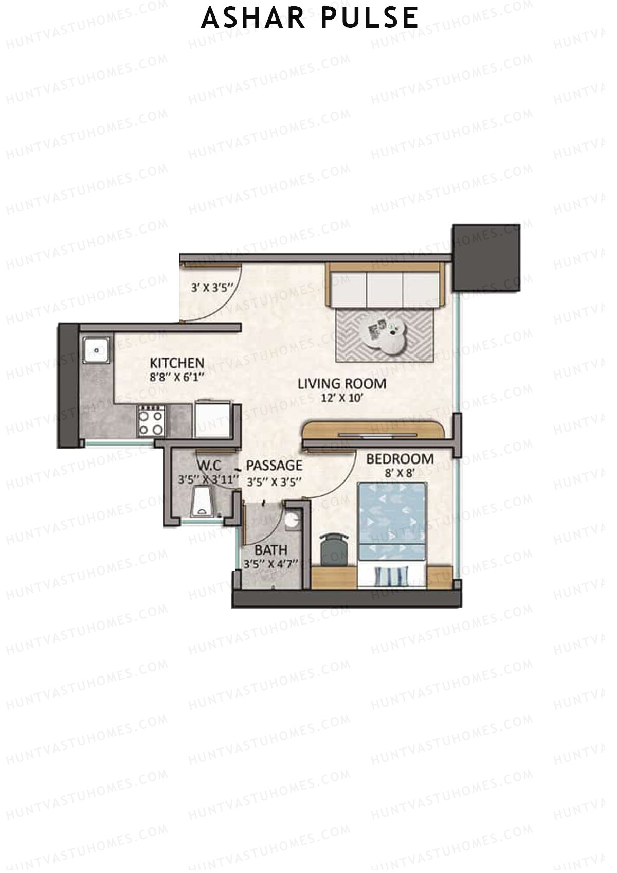Ashar Pulse Tower 1 Unit 3 Floor Plan