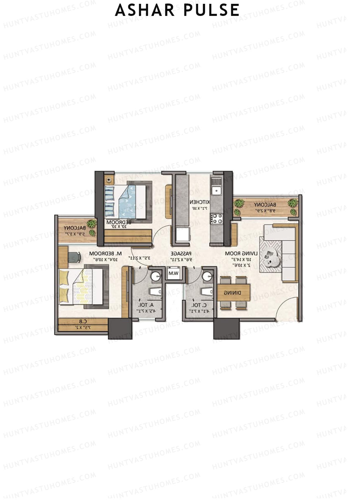 Ashar Pulse Tower 1 Unit 8 Floor Plan