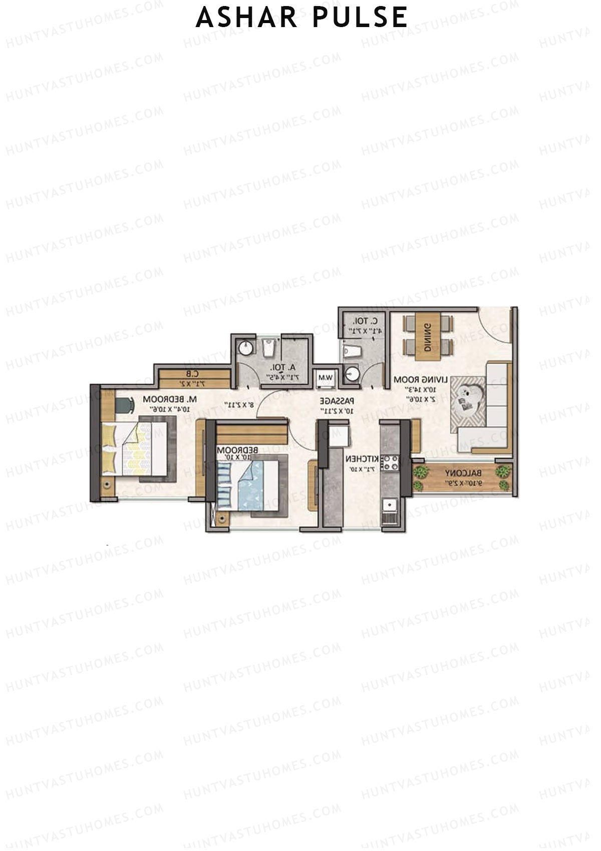 Ashar Pulse Tower 1 Unit 9 Floor Plan