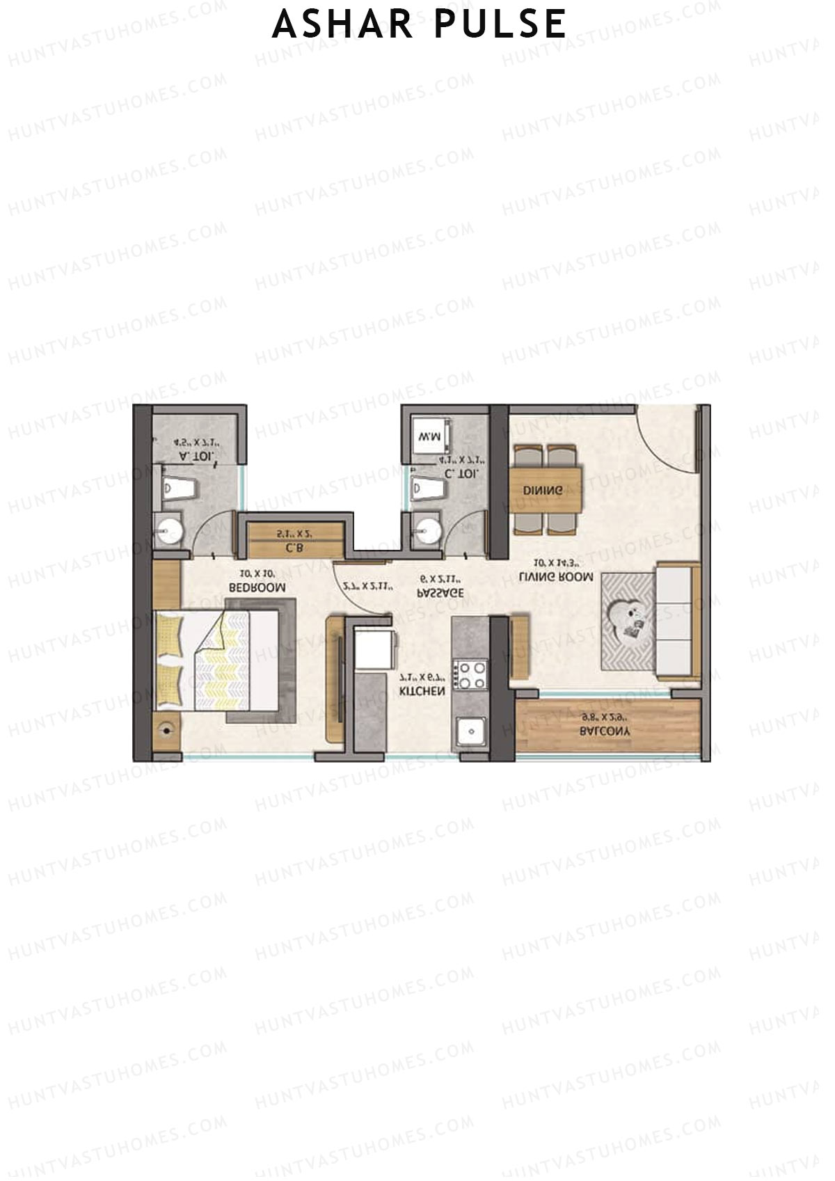 Ashar Pulse Tower 2 Unit 2 Floor Plan