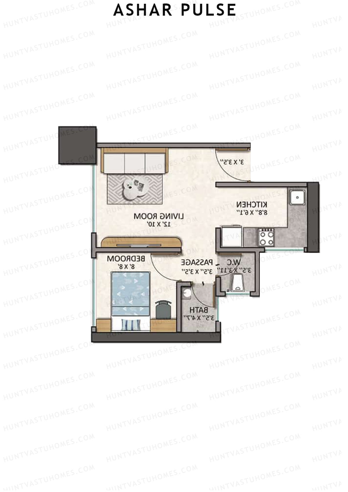 Ashar Pulse Tower 2 Unit 3 Floor Plan
