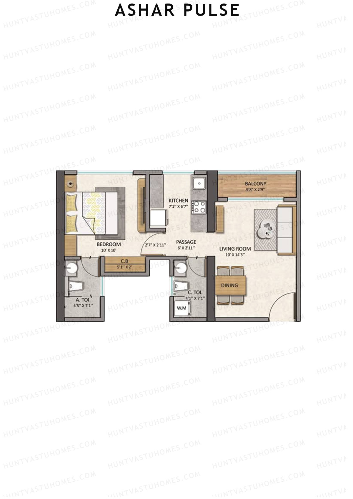 Ashar Pulse Tower 2 Unit 7 Floor Plan