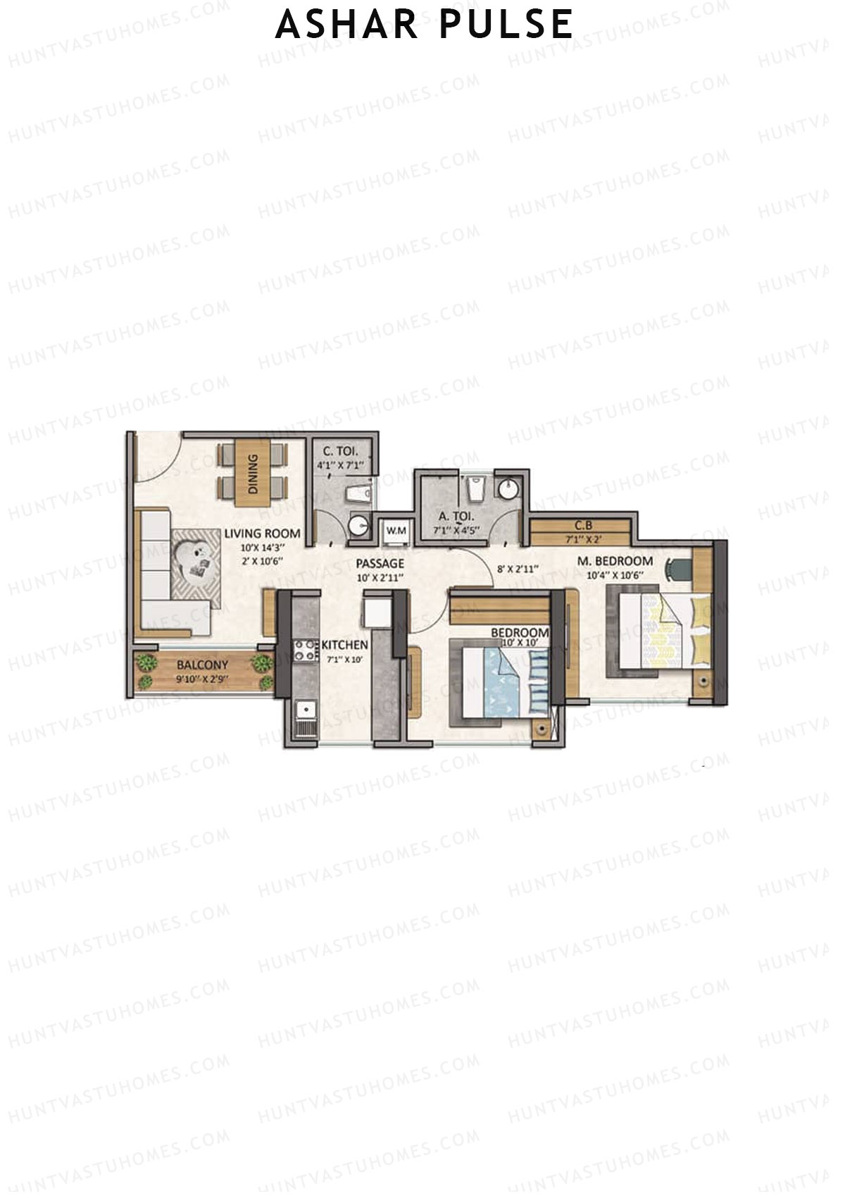 Ashar Pulse Tower 2 Unit 9 Floor Plan