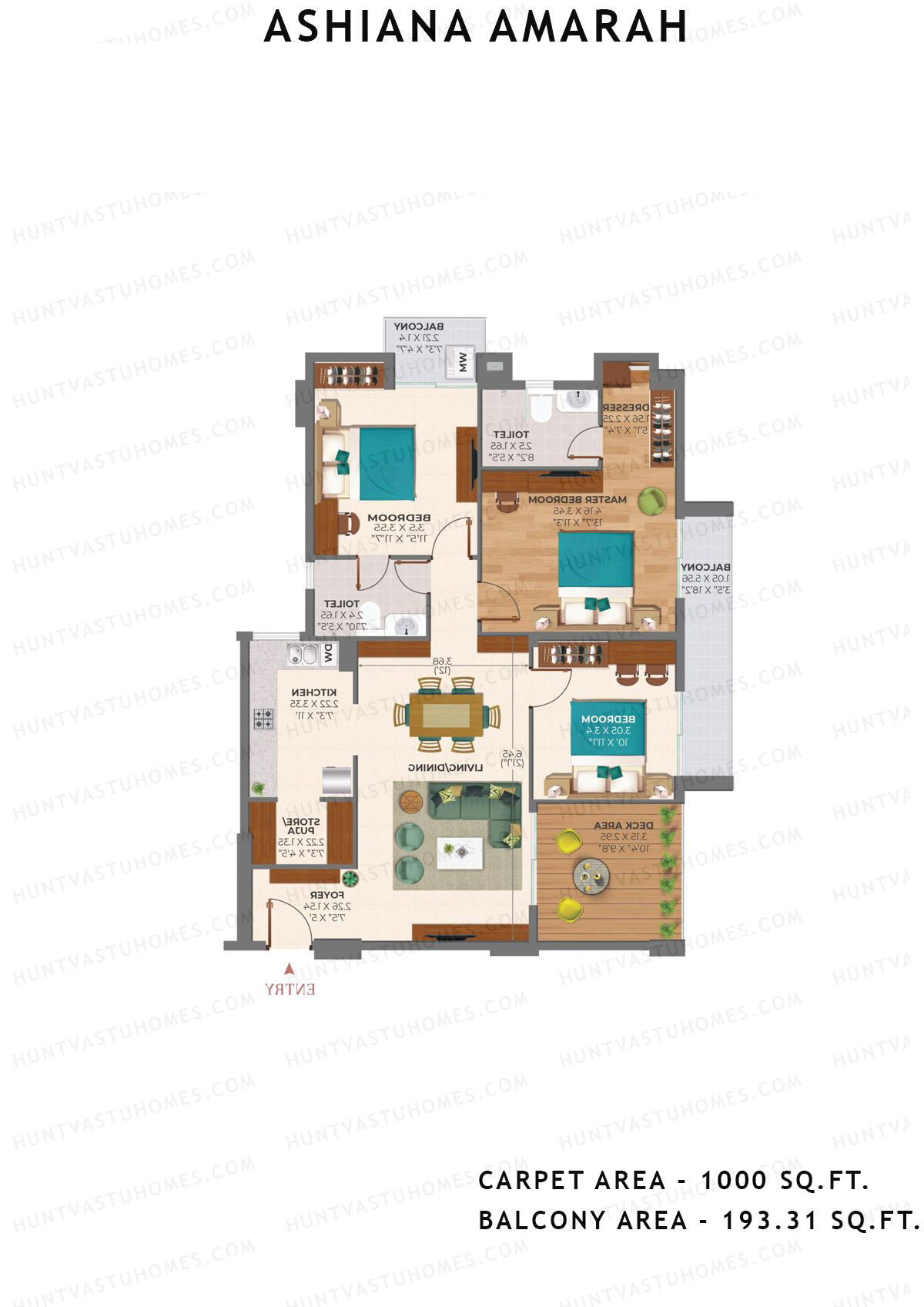 Ashiana Amarah Tower 1 Unit 1 Floor Plan