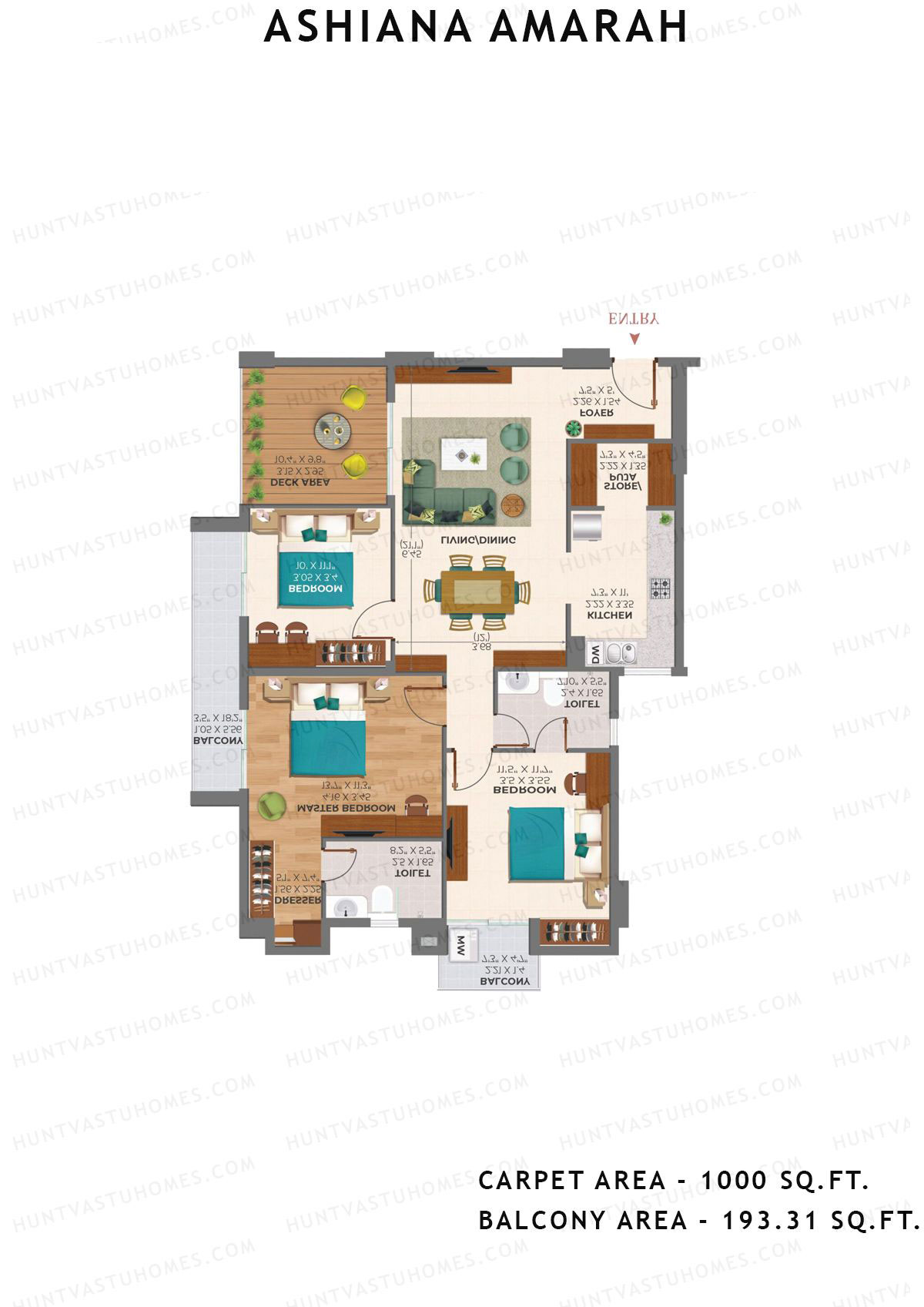 Ashiana Amarah Tower 1 Unit 4 Floor Plan