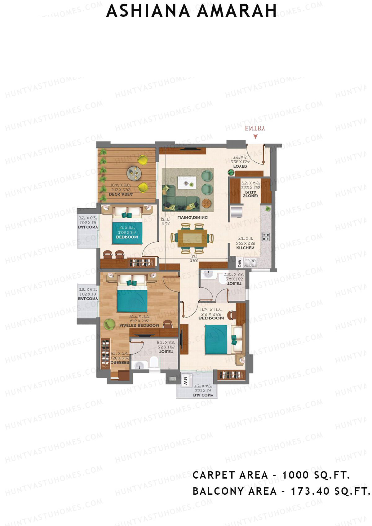 Ashiana Amarah Tower 1 Unit 4 Floor Plan