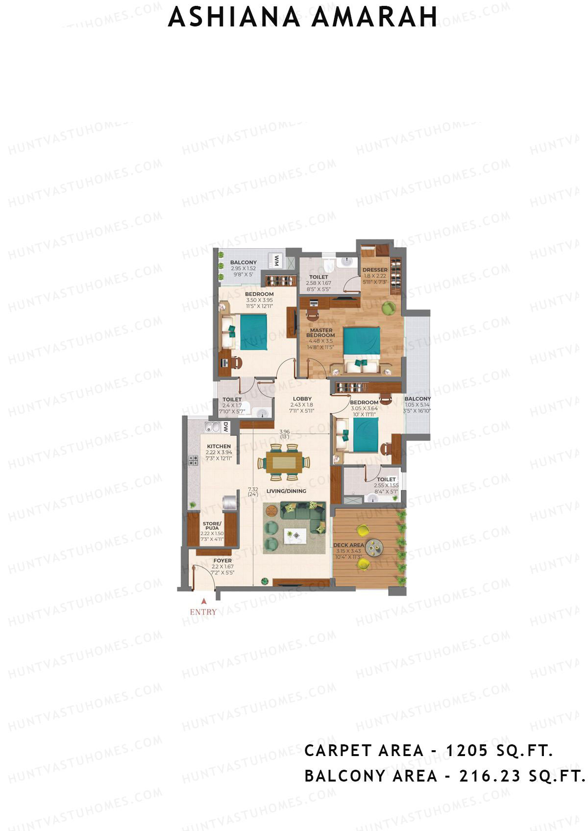 Ashiana Amarah Tower 2 Unit 5 Floor Plan