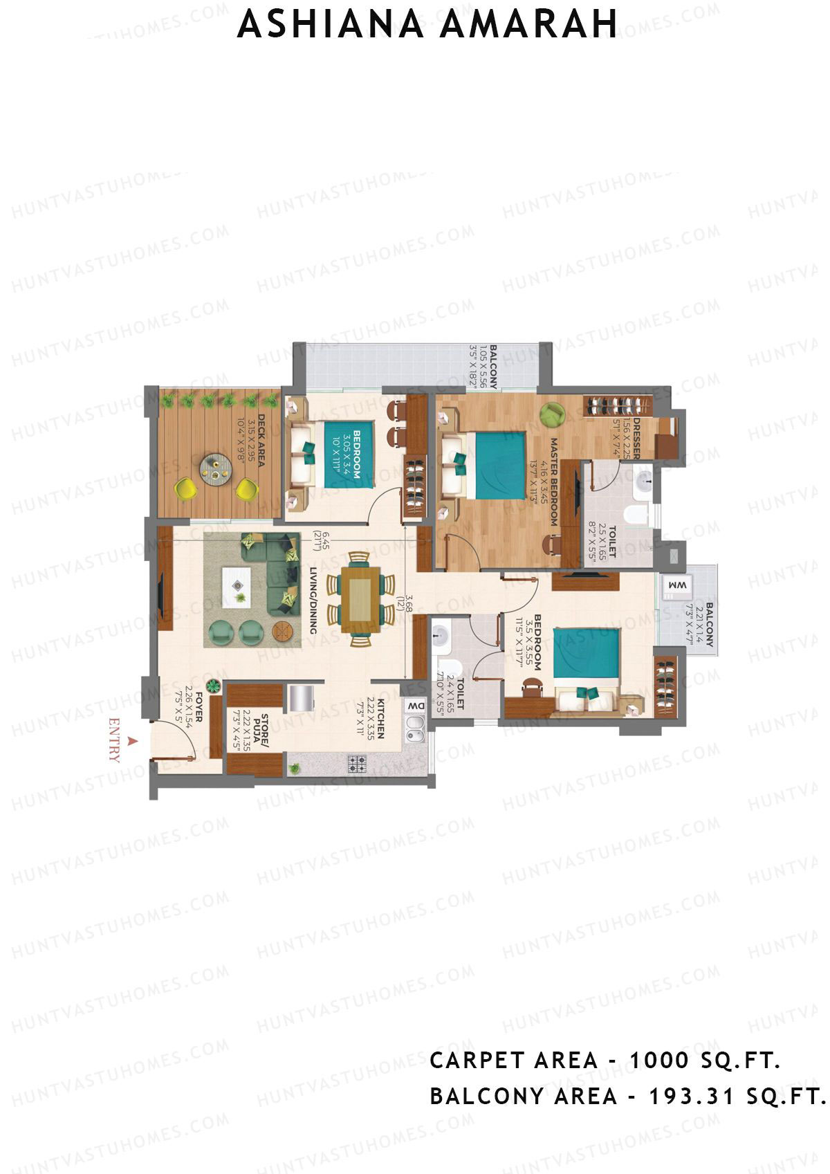 Ashiana Amarah Tower 3 Unit 11 Floor Plan