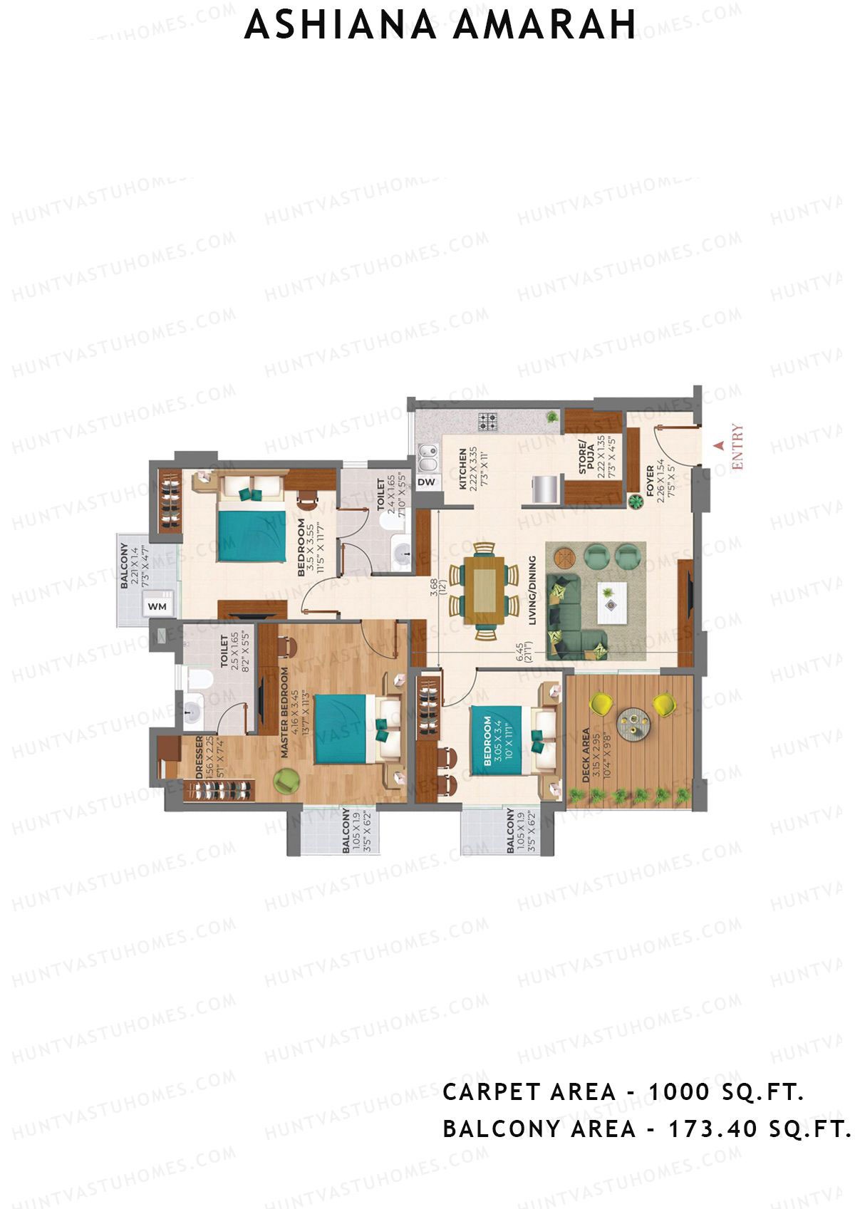Ashiana Amarah Tower 3 Unit 10 Floor Plan