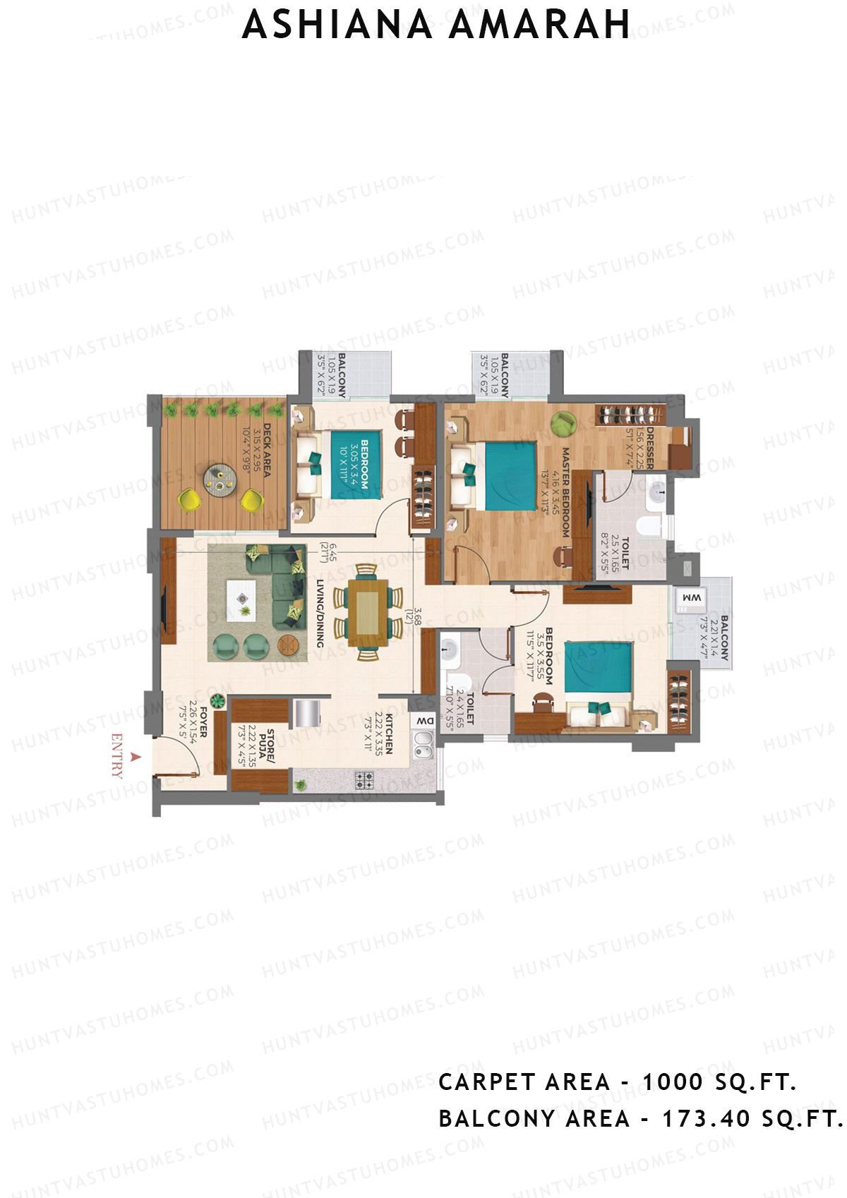 Ashiana Amarah Tower 3 Unit 11 Floor Plan