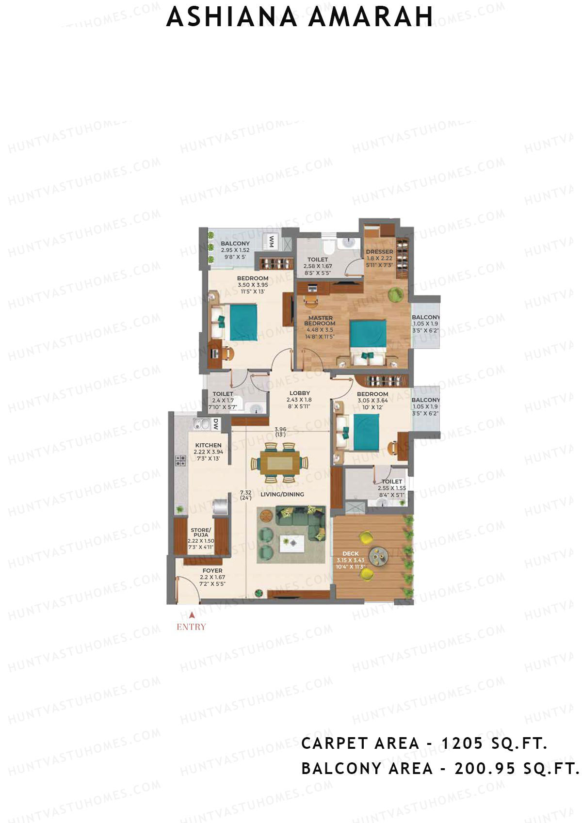 Ashiana Amarah Tower 5 Unit 18 Floor Plan