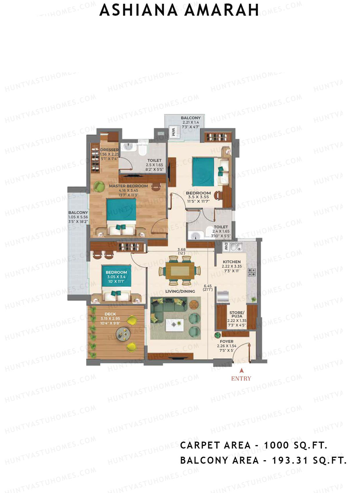 Ashiana Amarah Tower 6 Unit 21 Floor Plan