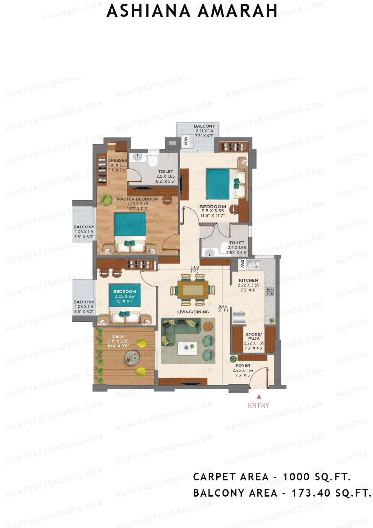 Ashiana Amarah Tower 6 Unit 21 Floor Plan