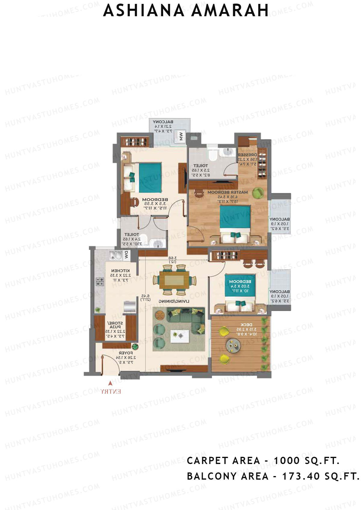Ashiana Amarah Tower 6 Unit 22 Floor Plan