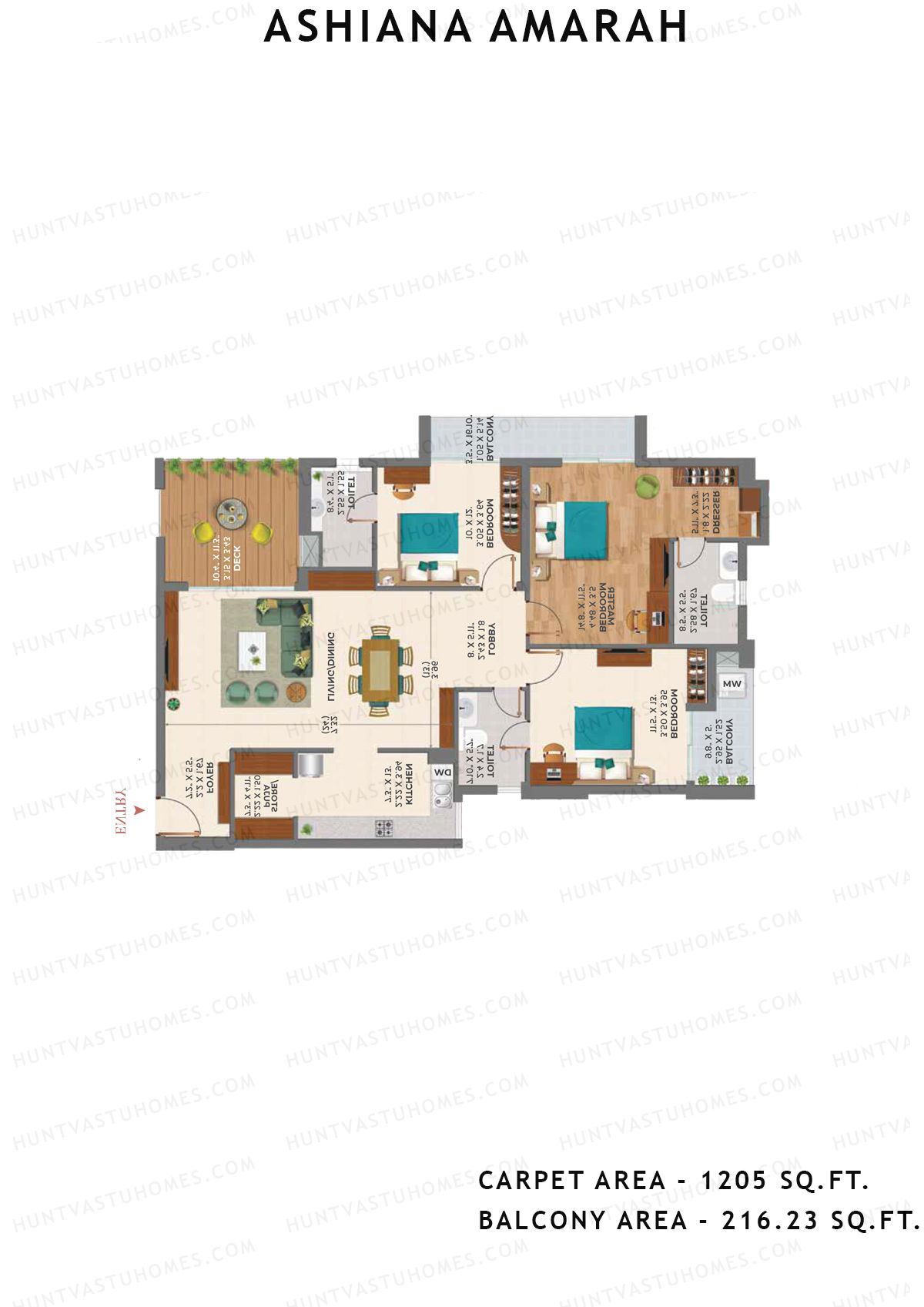 Ashiana Amarah Tower 7 Unit 25 Floor Plan