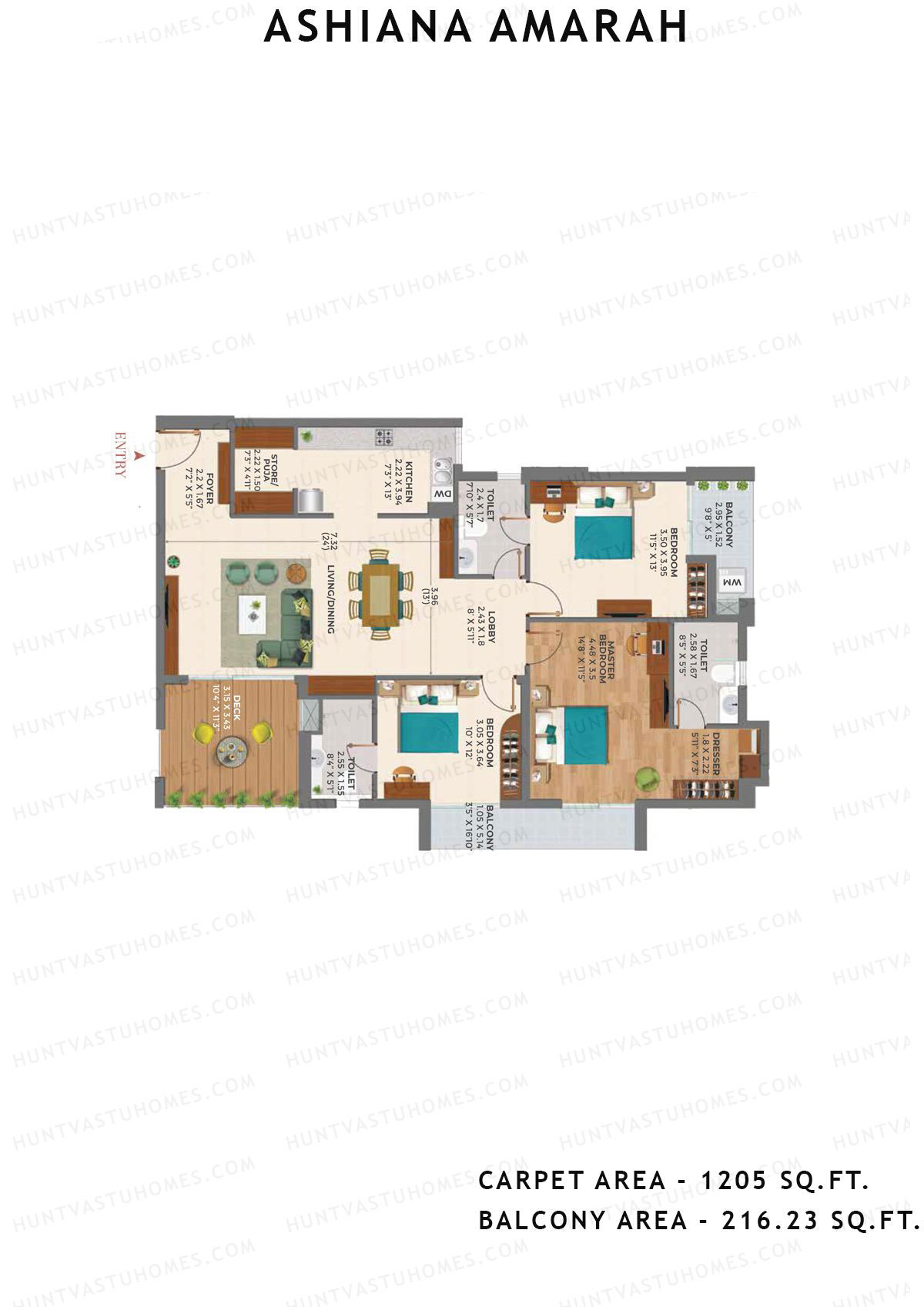 Ashiana Amarah Tower 7 Unit 26 Floor Plan