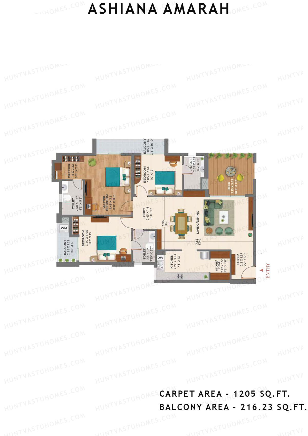 Ashiana Amarah Tower 7 Unit 27 Floor Plan