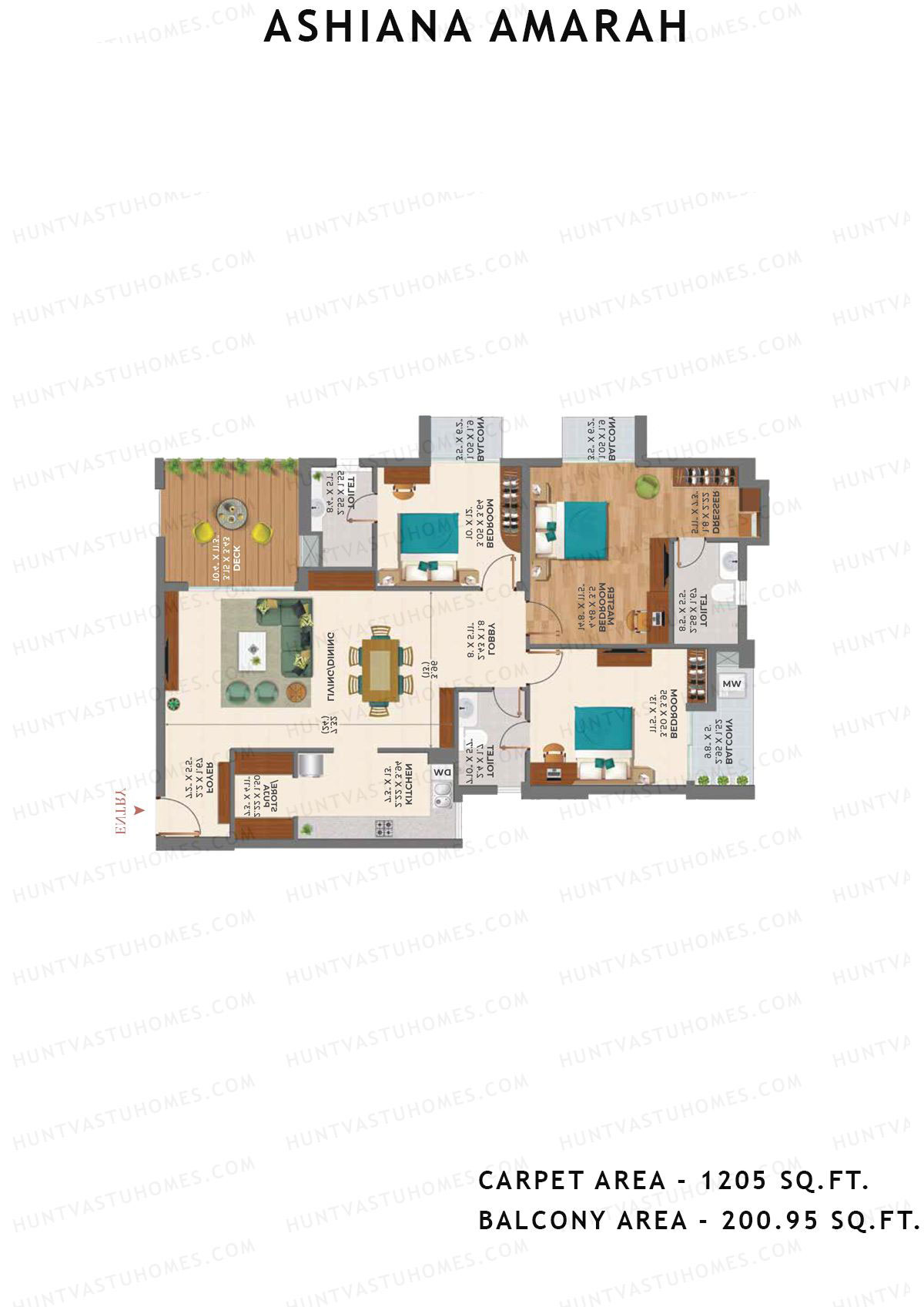 Ashiana Amarah Tower 7 Unit 25 Floor Plan