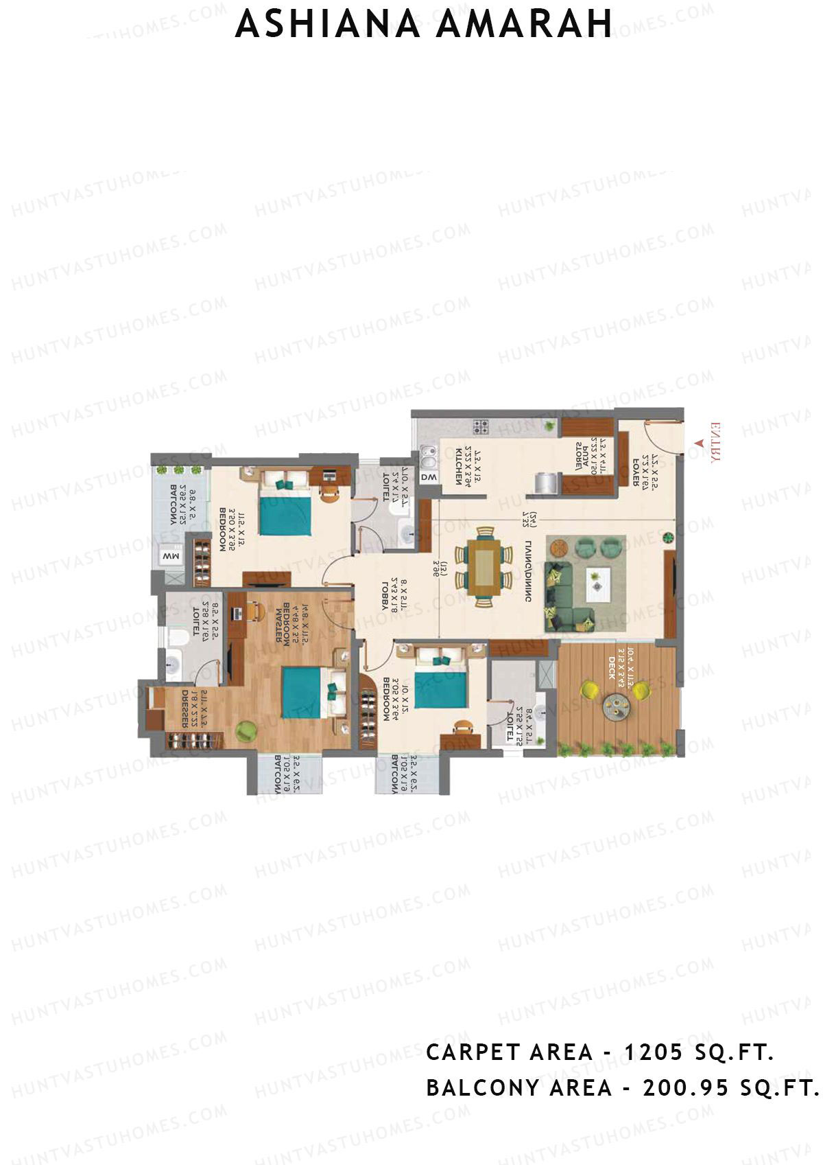 Ashiana Amarah Tower 7 Unit 28 Floor Plan